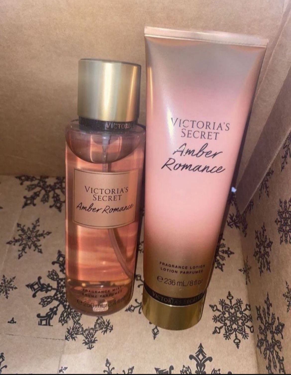Victorias Secret Amber Romance Fragrance Mist Set 