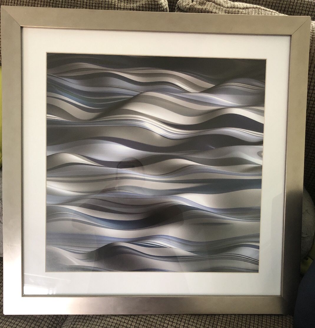 Z Gallery Tysons in nice frame with glass- original price was $100- 24 3/4 by 24 3/4 imches