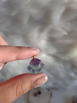 Fluorite Dog/Puppy Paw Charm