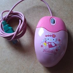 Vintage HELLO KITTY  Pink PC Computer Mouse 