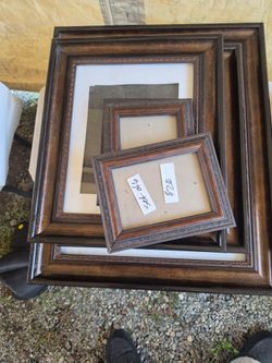 Set of Dark Wood Picture Frames