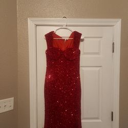 Red Sequin Dress