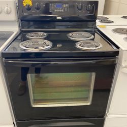 WHIRLPOOL BLACK COIL TOP OVENS 