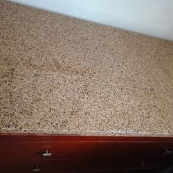 Brown Marble Slab and the Dresser