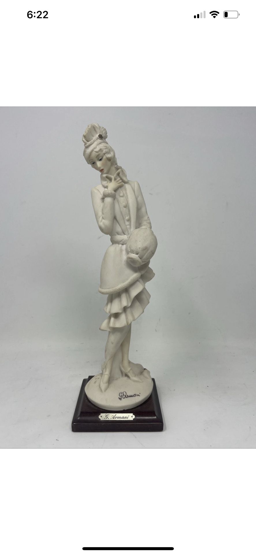 Giuseppe Armani Florence Made in Italy Lady Victorian Statue Figurine 11.5”
