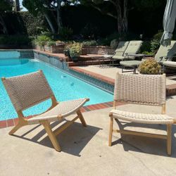 Handmake woven cane chair