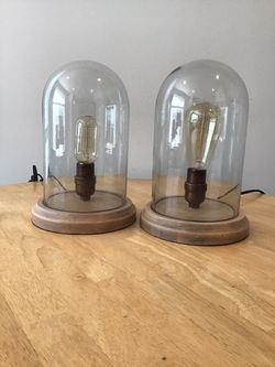 Upcycled Desk Lamp with Edison Bulbs