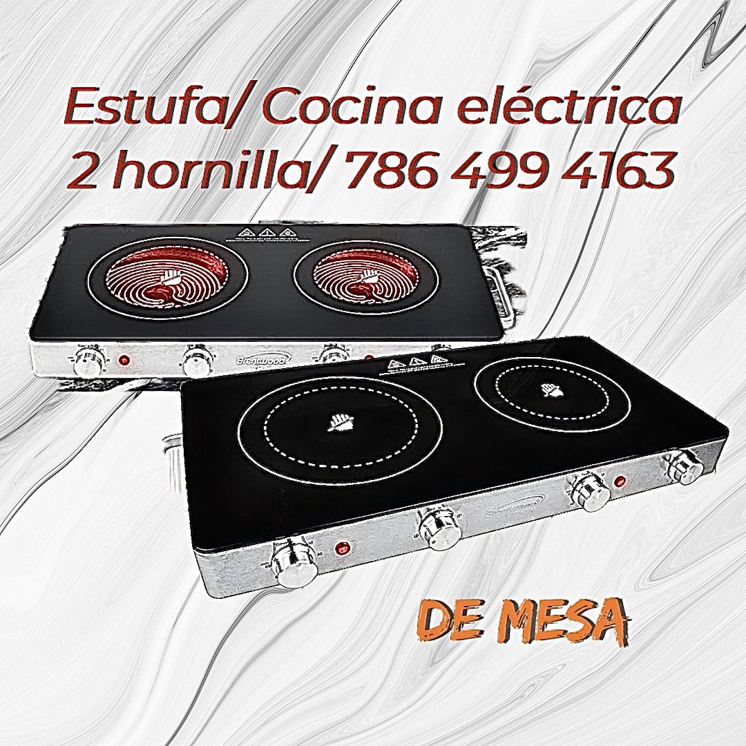 Estufa/ Cocina De Mesa Electrica De 2 Hornillas / Nuevas