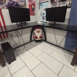 Glass Corner Desk