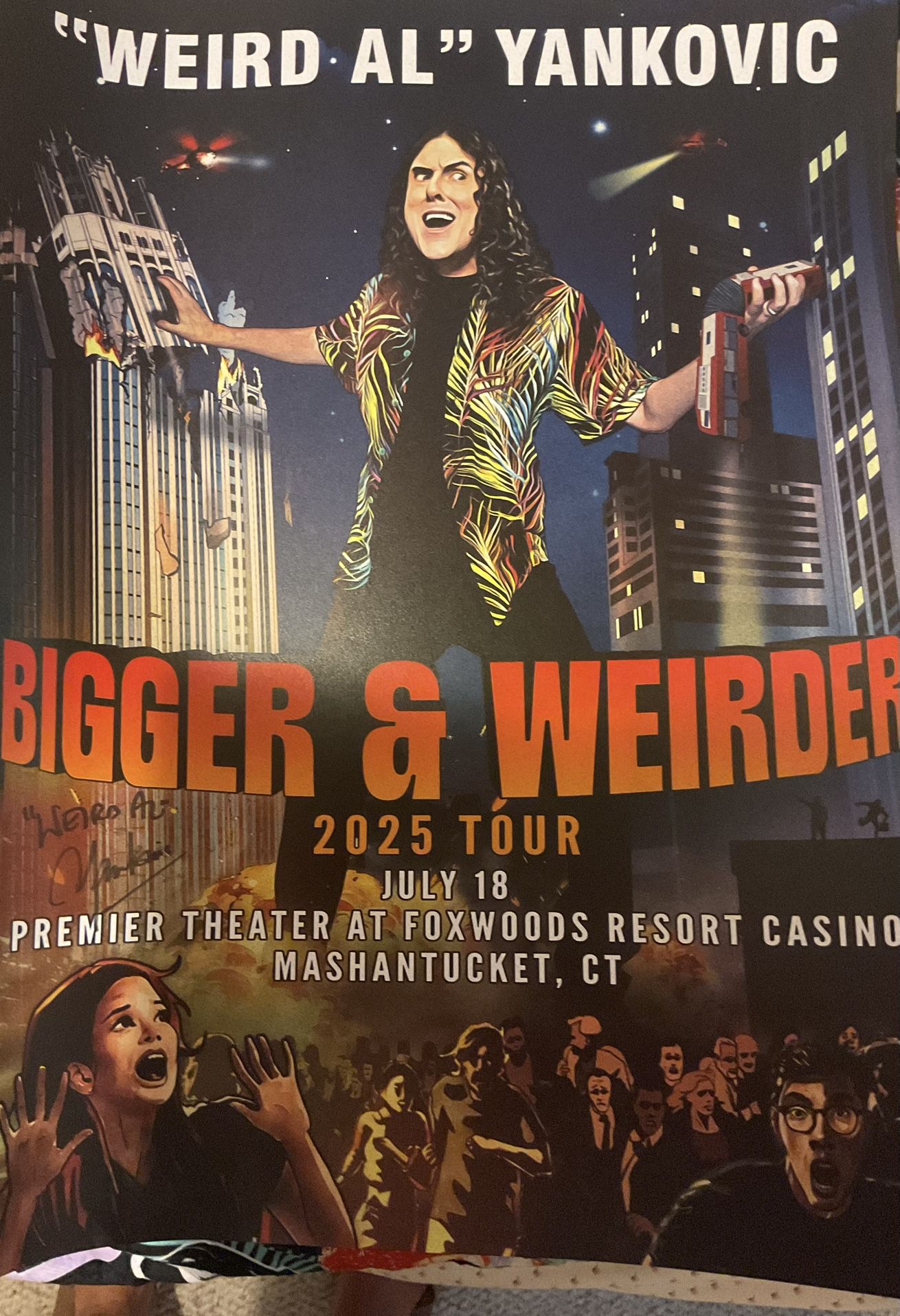 Signed Weird Al Concert Poster