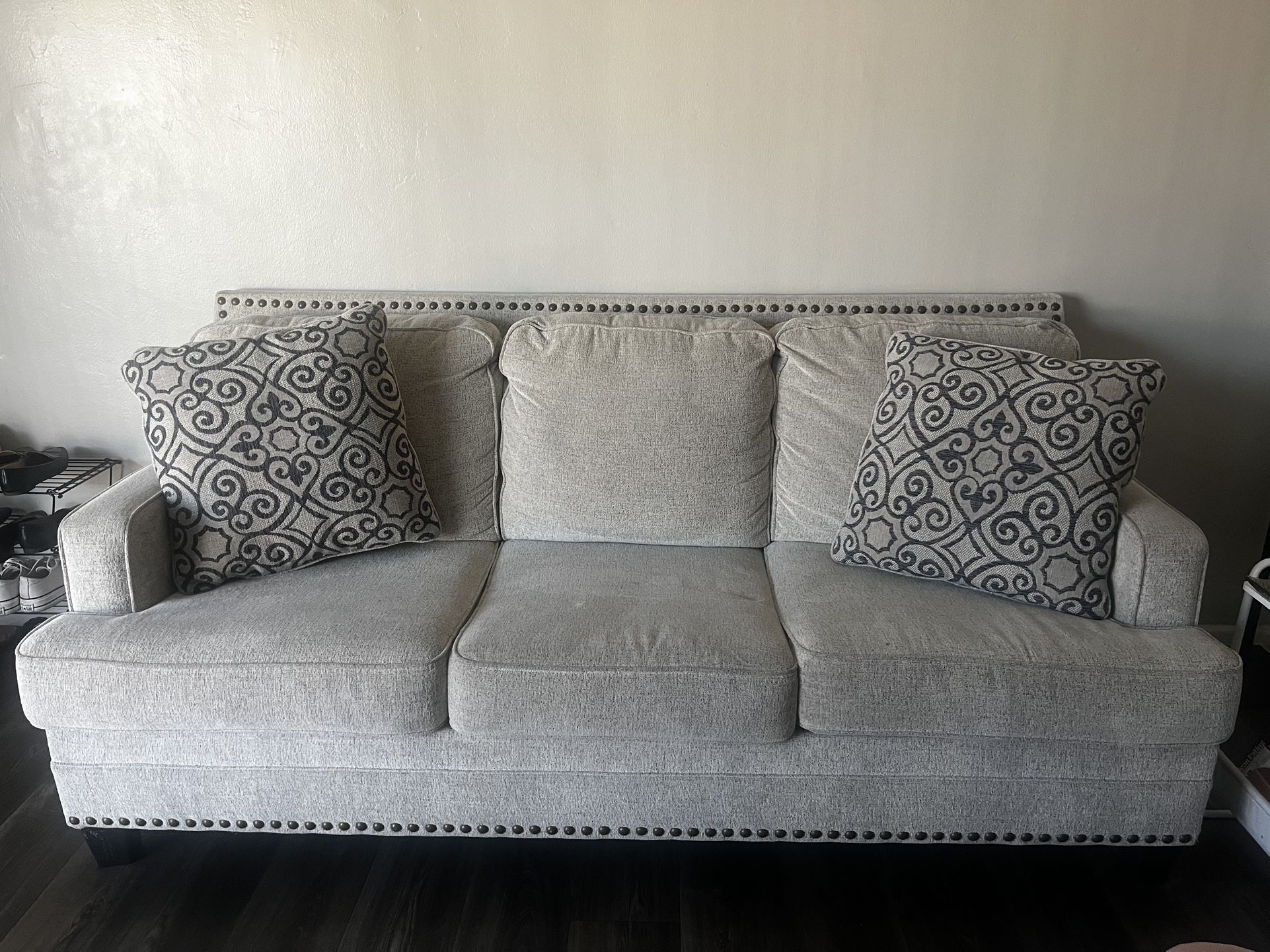 Lightly used Nail Head Trimmed Sofa