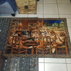 3x5 Dogs Playing Poker Wall Hanger