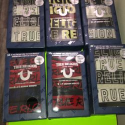 TRUE RELIGION BOXER BRIEFS PREMIUM COTTON STRETCH SIZE MEDIUM 7 BOXES TOTAL28 BOXERS 