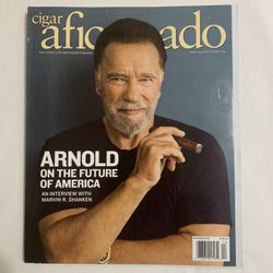 Cigar Aficionado Arnold” On The Future” Issue December 2023 Magazine 