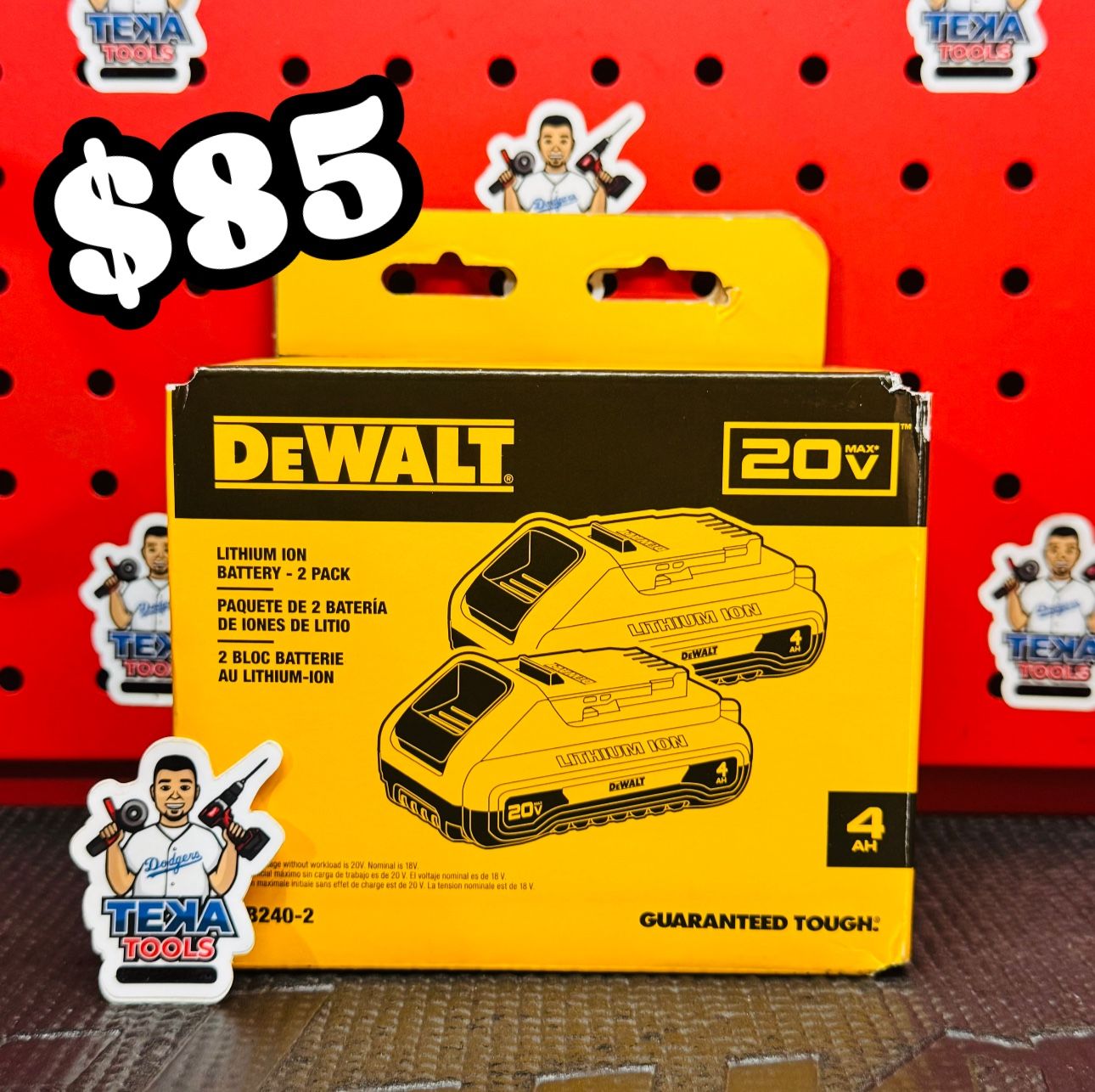 DEWALT 20V MAX Compact Lithium Ion Battery Pack (2 Pack)