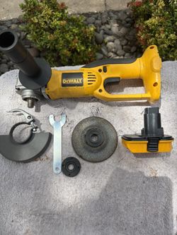 DEWALT 18V 4 1/2" Angle Grinder Complete Kit- DC410-Tool Only- With 18 to 20V Battery Adapter