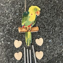 Ceramic Amazon Parrot Wind Chime