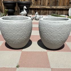 New Flower Pots Made Out Of Cement Perfect Gift 