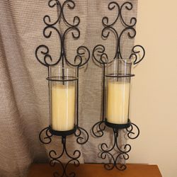 Iron Wall Candle Sconce Holder Set of 2