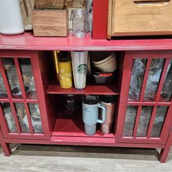 Red kitchen cabinet/TV Stand