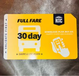 RTC 30-Day Full Fare Transit Pass