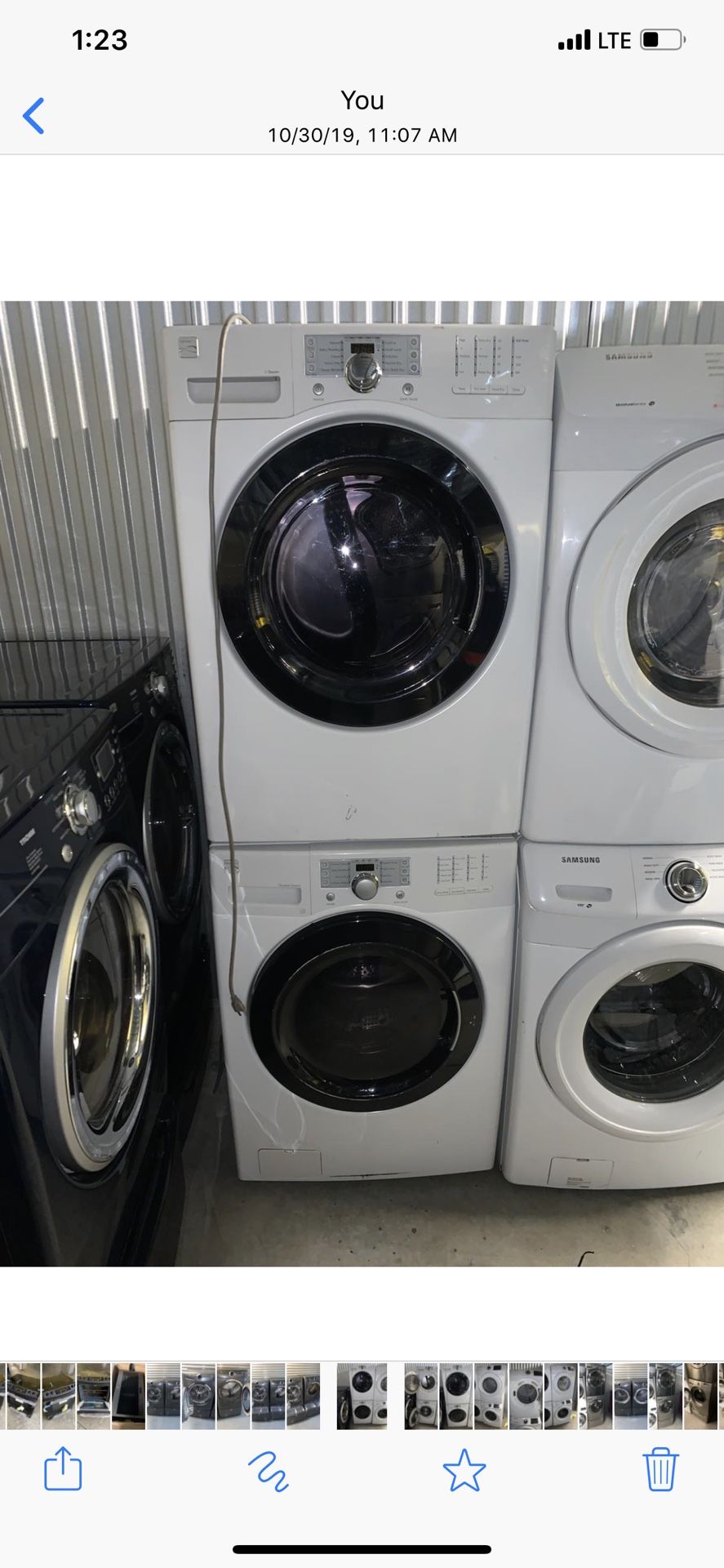 Kenmore washer and gas dryer
