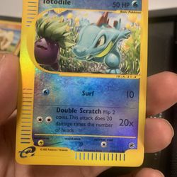 Pokémon TCG Totodile Expedition Reverse Holo 135/165 LP Condition