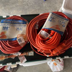 Lot of Extension Cords & Adapter