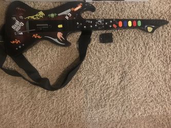The Kingmaker-PlayStation 2 PS2 Guitar Hero Wireless Guitar+Wireless Dongle Receiver (post Nintendo era)