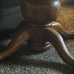 Antique Oak Lion Claw Table 