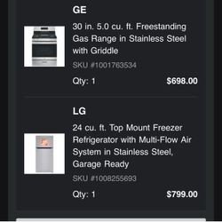 Stove and Fridge