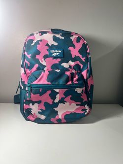 Reebok Camo Backpack Pink and Teal