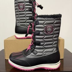 Totes Girls Snow Boots Kylie Black Pink Size 4M NWT Snow Adventure Gear Kids