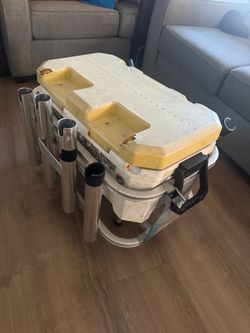 Kayak jet ski rod holder and live well