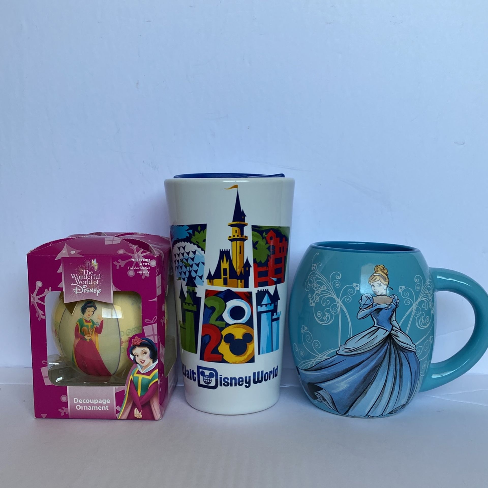 Disney Xmas Ornament Ceramic Tumbler And Dreams Come True Mug