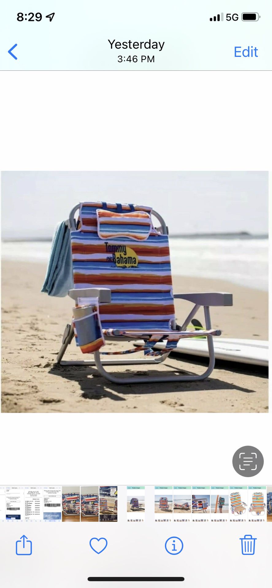 NEW Tommy Bahama’s Backpack Chair 