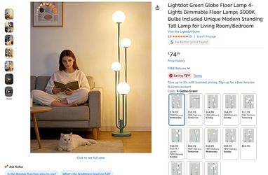 Globe Floor Lamp 4-Lights Dimmable