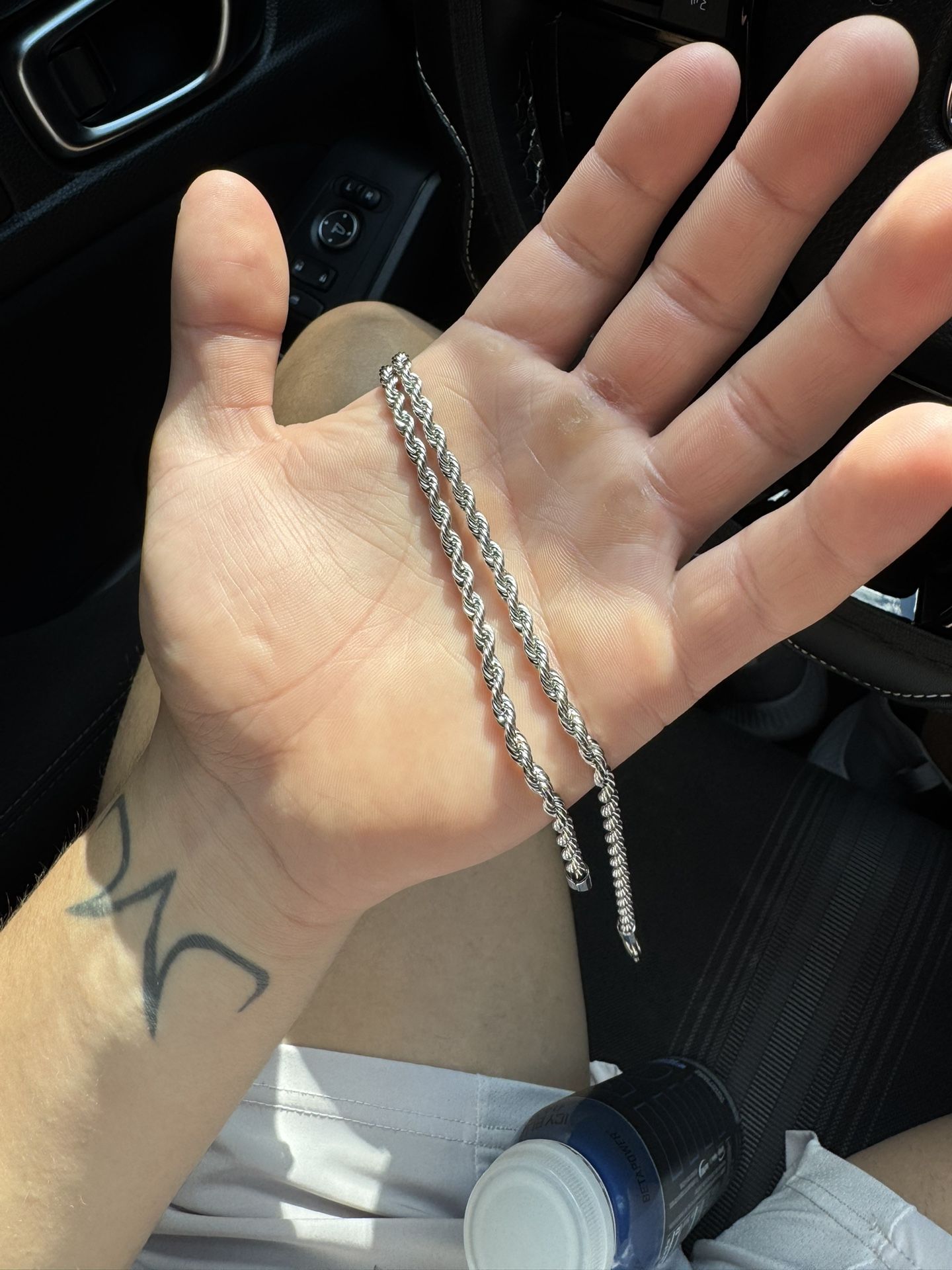 4mm Rope GLD Silver Chain 
