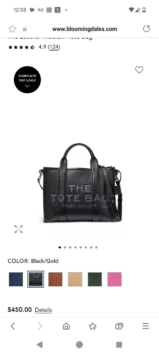 Marc Jacobs Large Tote Bag
