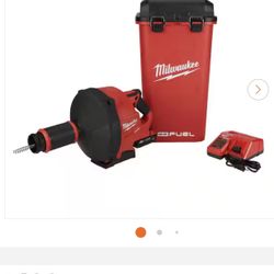 Milwaukee M18 FUEL 18-Volt Lithium-Iron Cordless Plumbing Drain Snake Auger Kit with w/ CABLE DRIVE & 5/16 in. x 35 ft. Cable