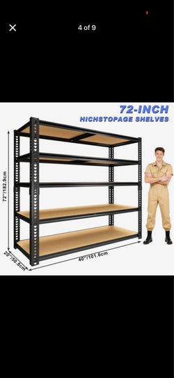 Heavy duty Metal shelves racks - new