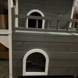Gray Or Brown wooden Cat House Pet House 0509