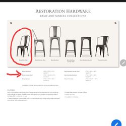 Restoration Hardware RH Metal Chair.  Have Two Available
