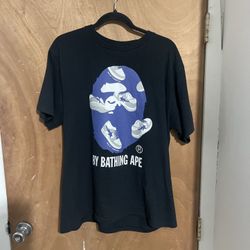 Bape Bapesta Tee Blue And Black Large