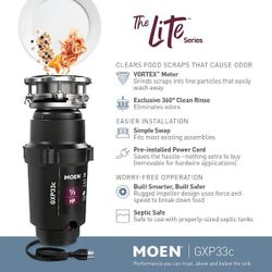 Moen 1/3 garbage disposal