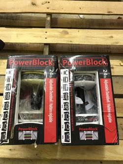 Set of Two Brand New PowerBlock Sport 24lb Speedblock adjustable dumbbell