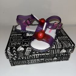 Mini Melissa Purple Sandel With Red Cherry Lollipop 
