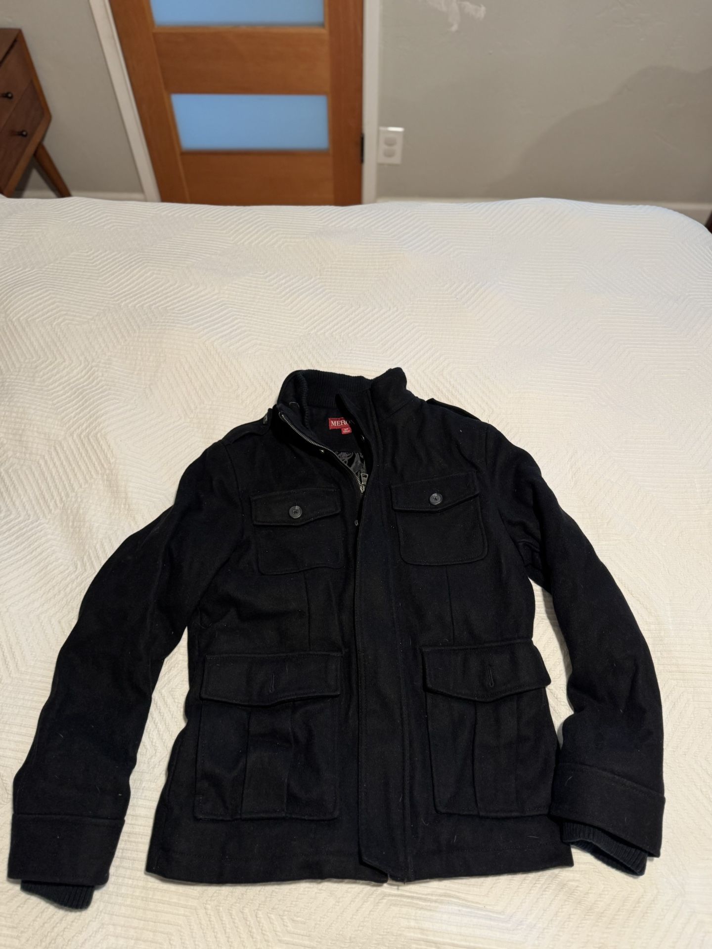 Men’s Wool Military Field Jacket Pea Coat