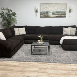 Huge Brown Sectional Couch -  Delivery Available 