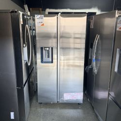 🔥SAMSUNG STAINLESS STEEL REFRIGERATOR WITH ICE MAKER AND WATER DISPENSER🔥FINANCING AVAILABLE 🔥